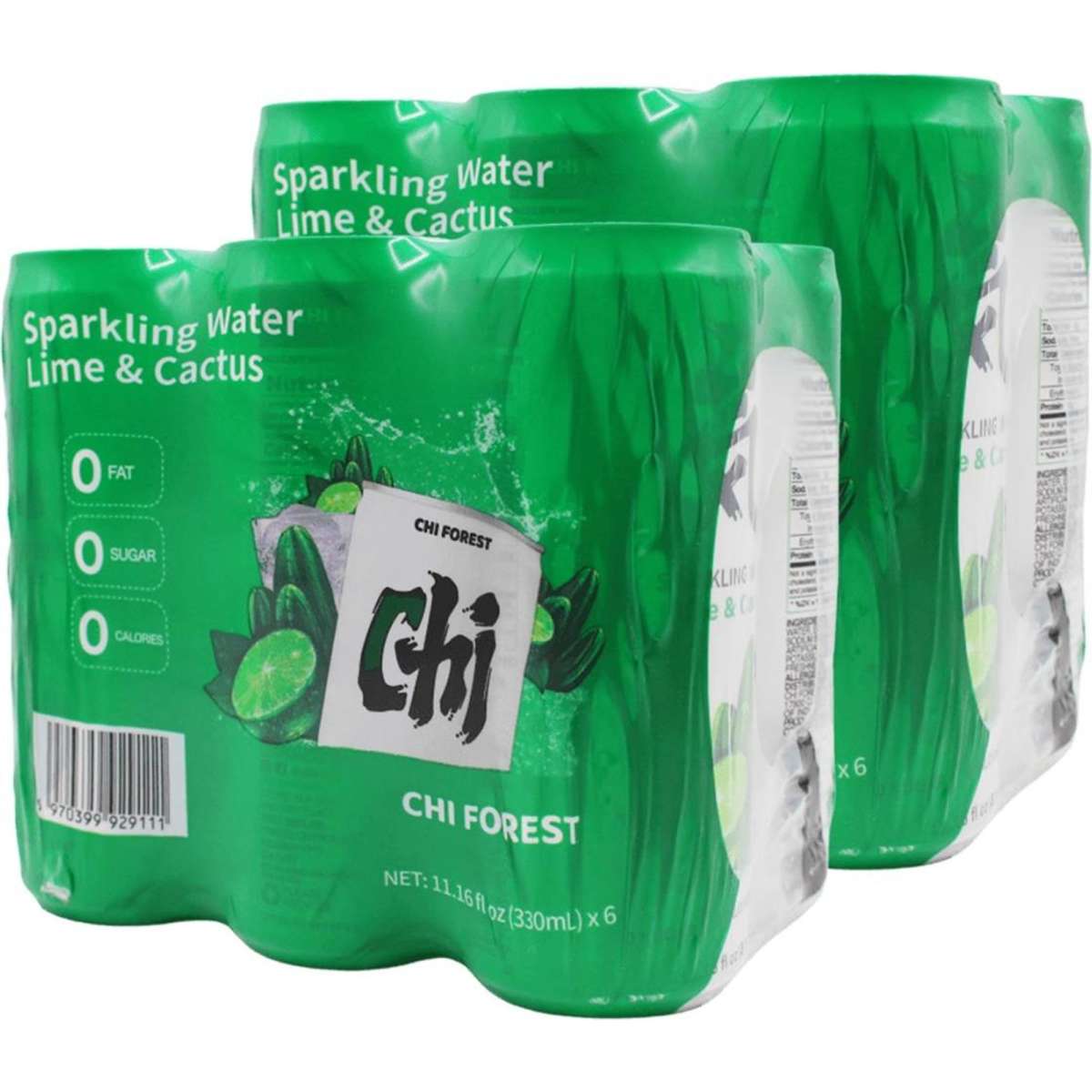 Genki Forest Sparkling Water Lime & Cactus Flavour 330ml*6pcs X 2Pack