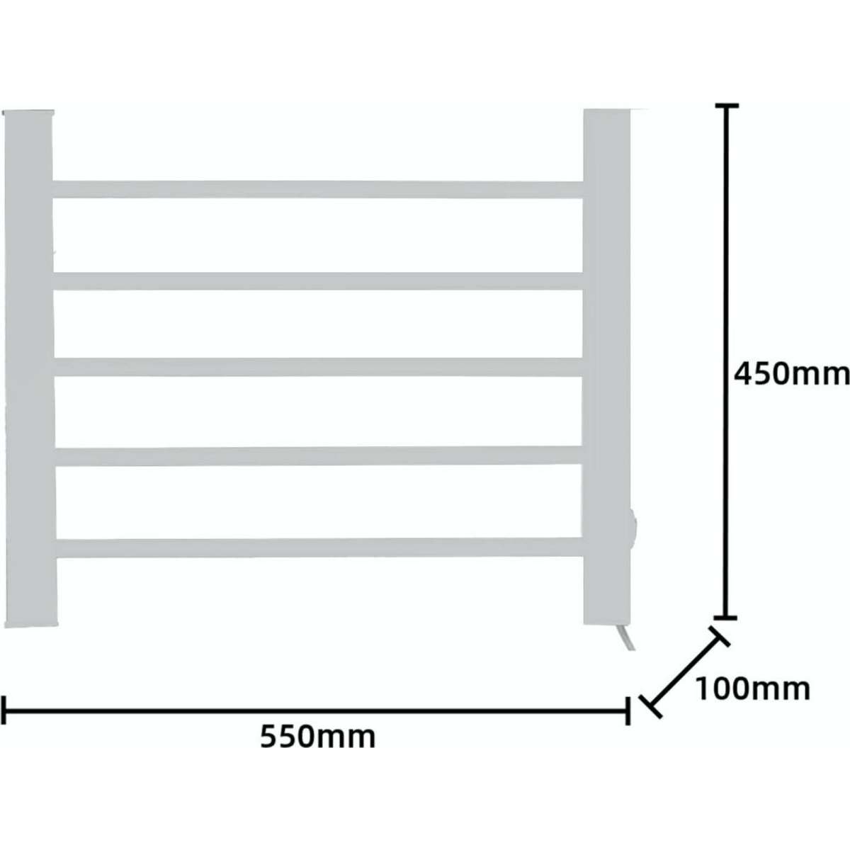 Pronti Heated Towel Rack Electric Bathroom Towel Rails 90W Silver