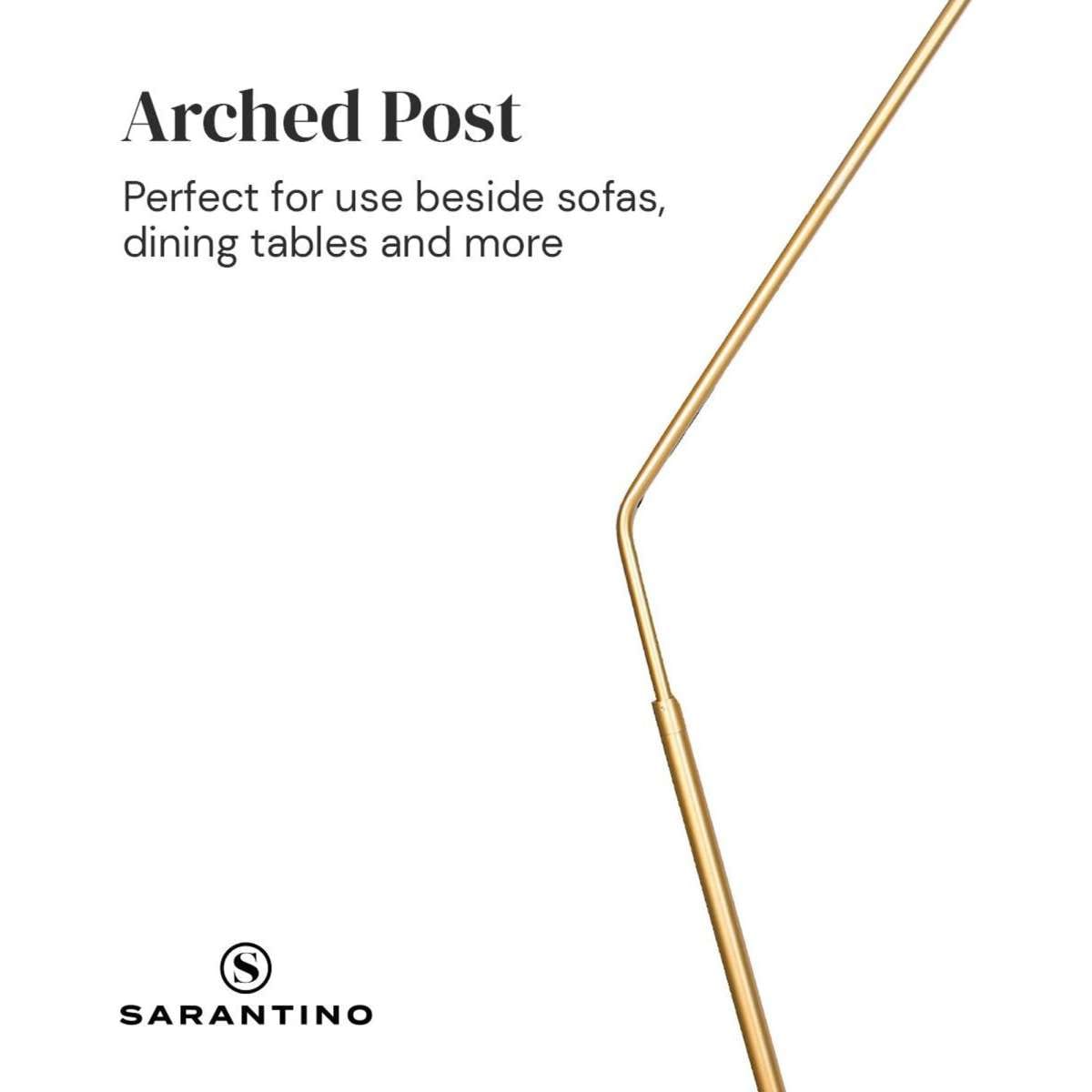 Sarantino Arc Floor Lamp with Empire Shade Woolworths