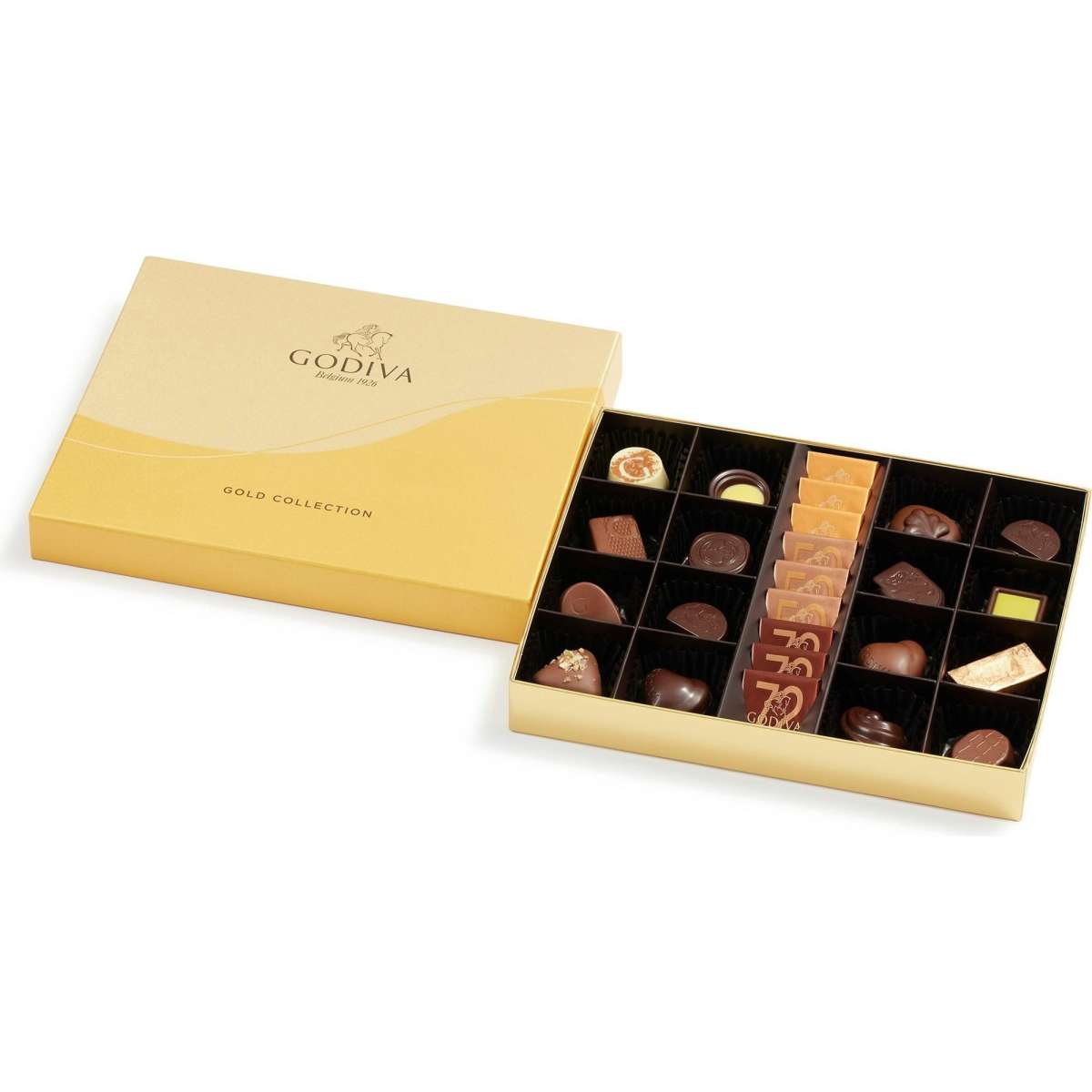 GODIVA Premium Gold Collection Chocolate Gift Box, 25 Pieces 230g