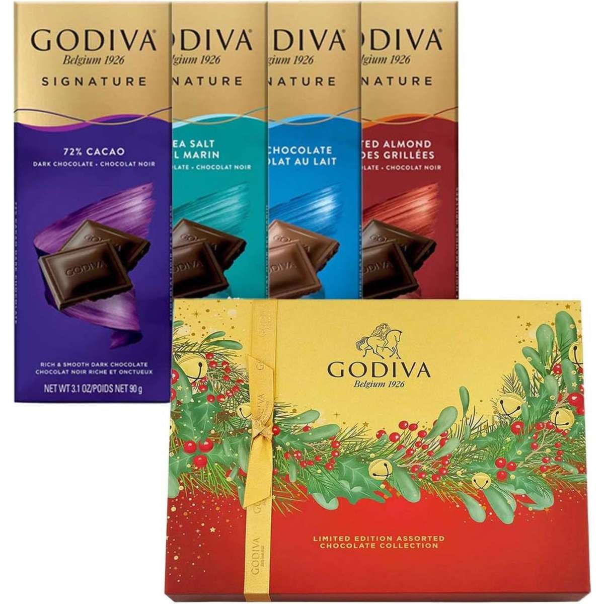 Godiva A Christmas Treat Bundle 30 Pieces + 4 Bars Woolworths