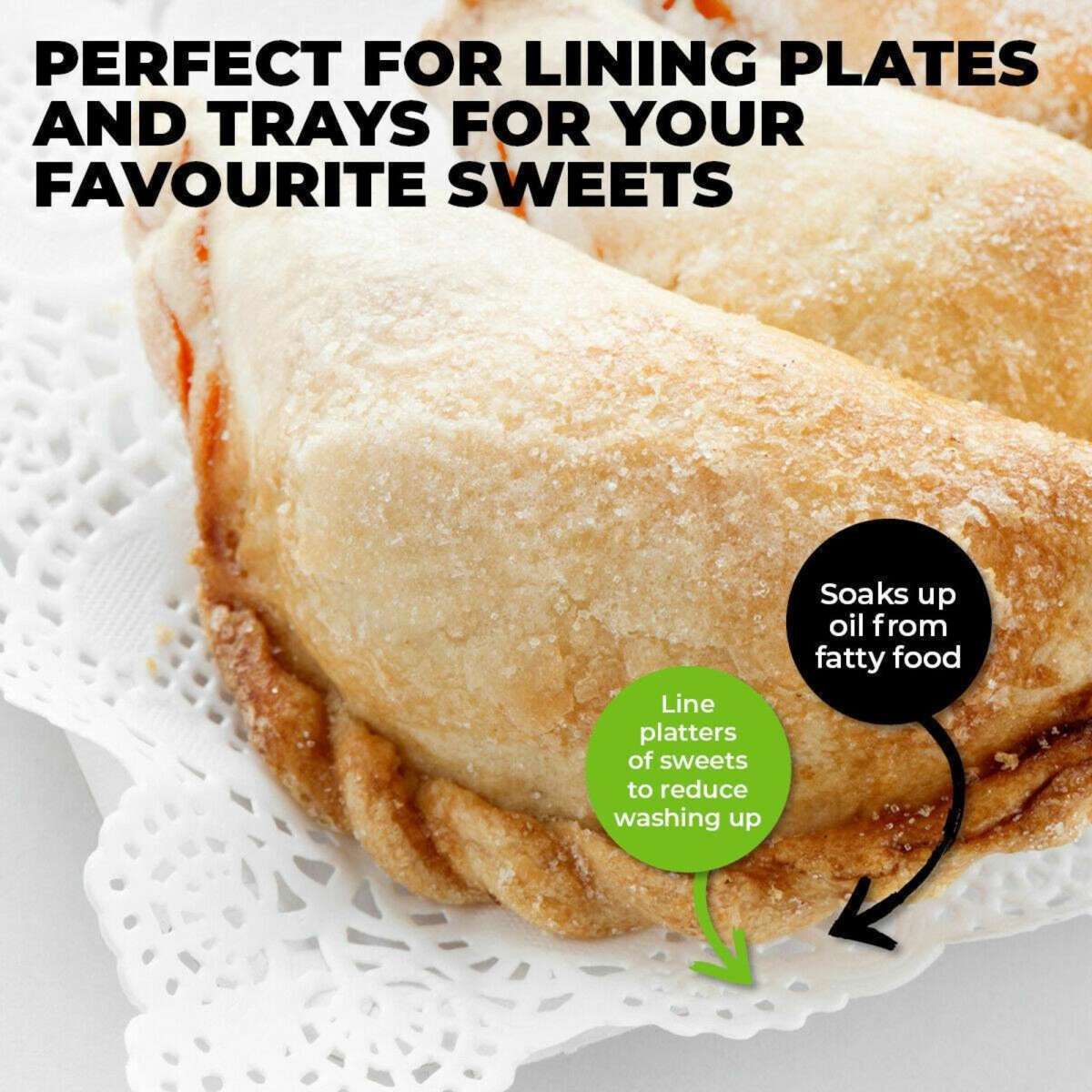 Home Master 5PK 240PCE Doilies Paper Oval Rectangle Lace Elegant