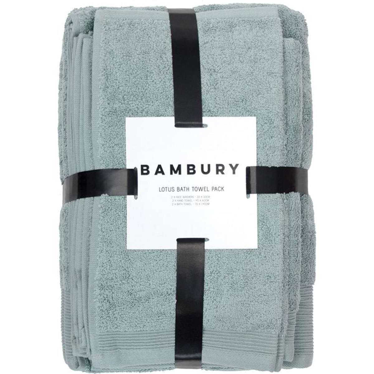 Bambury Lotus Bath Towel Set Blue Woolworths