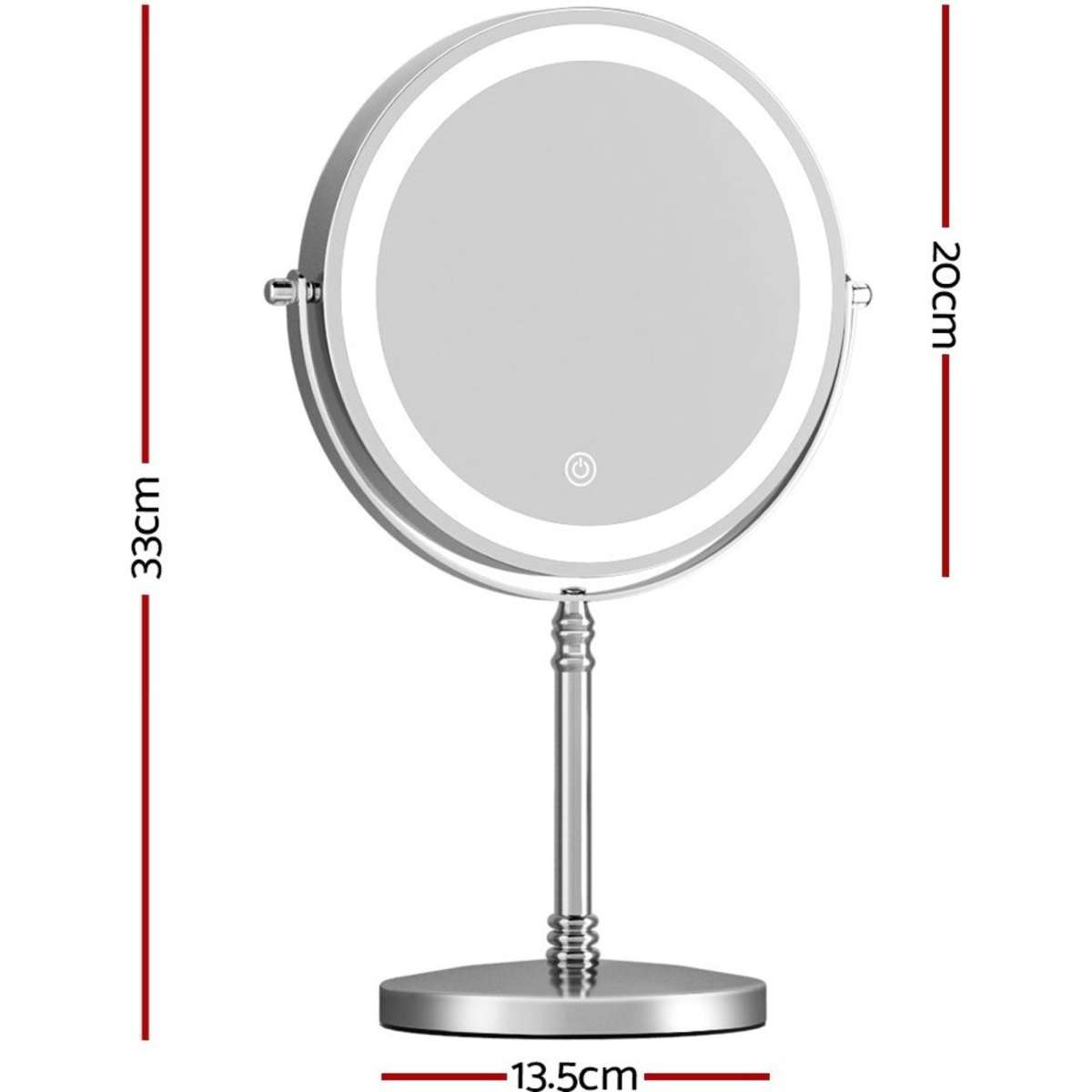 Embellir Makeup Mirror Led Light Cosmetic Round 360° Rotation 10x Magnifying Woolworths 6248