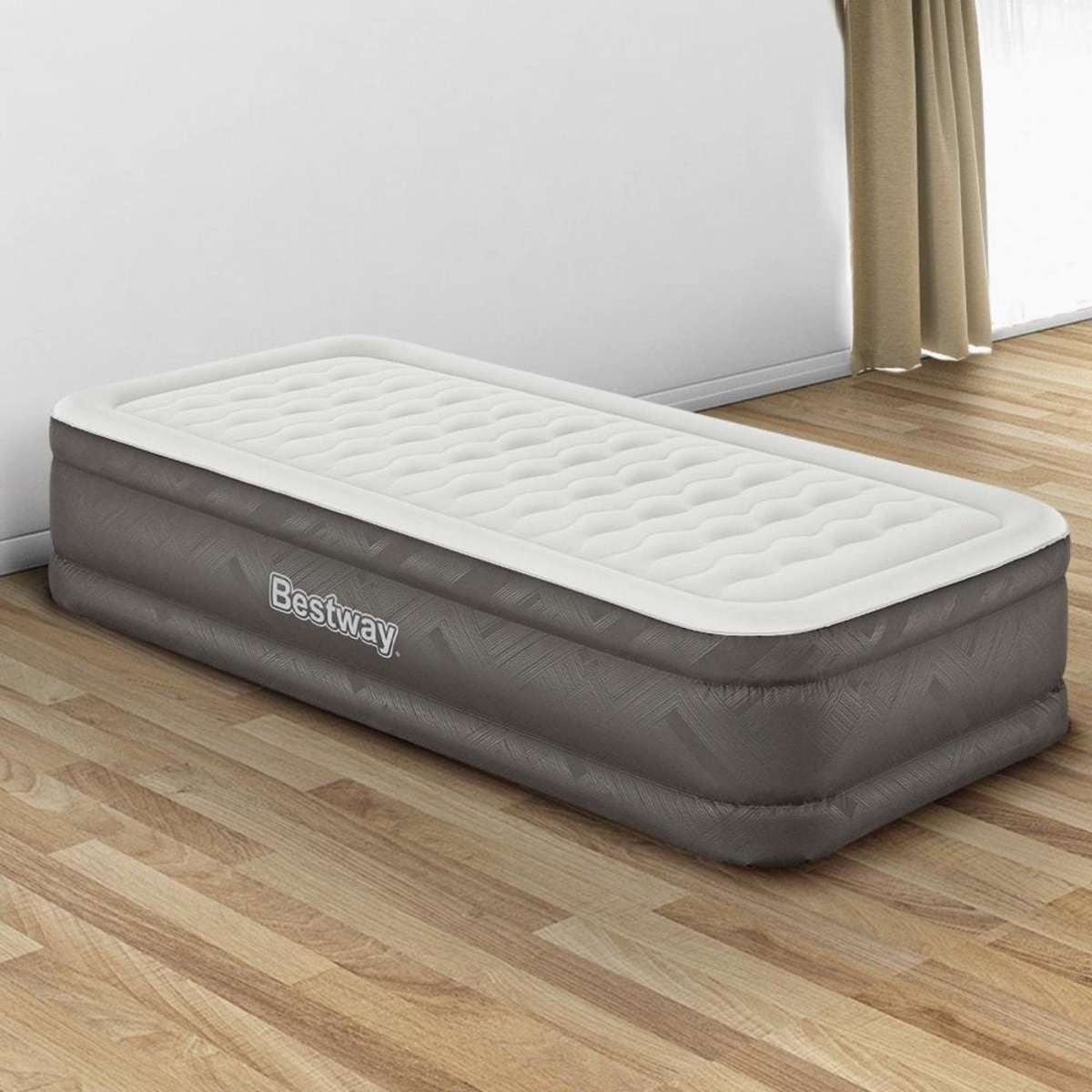 Bestway Air Mattress Single Inflatable Bed 46cm Airbed Grey | Woolworths