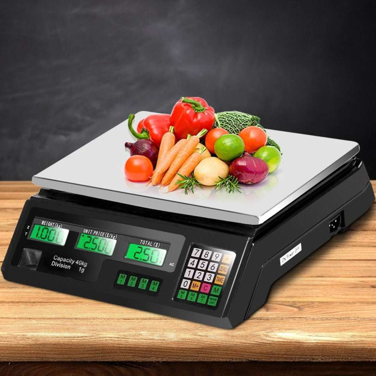 Emajin Scales Digital Accurate 40KG Weighing Kitchen Scales Platform Scales LCD Black Woolworths