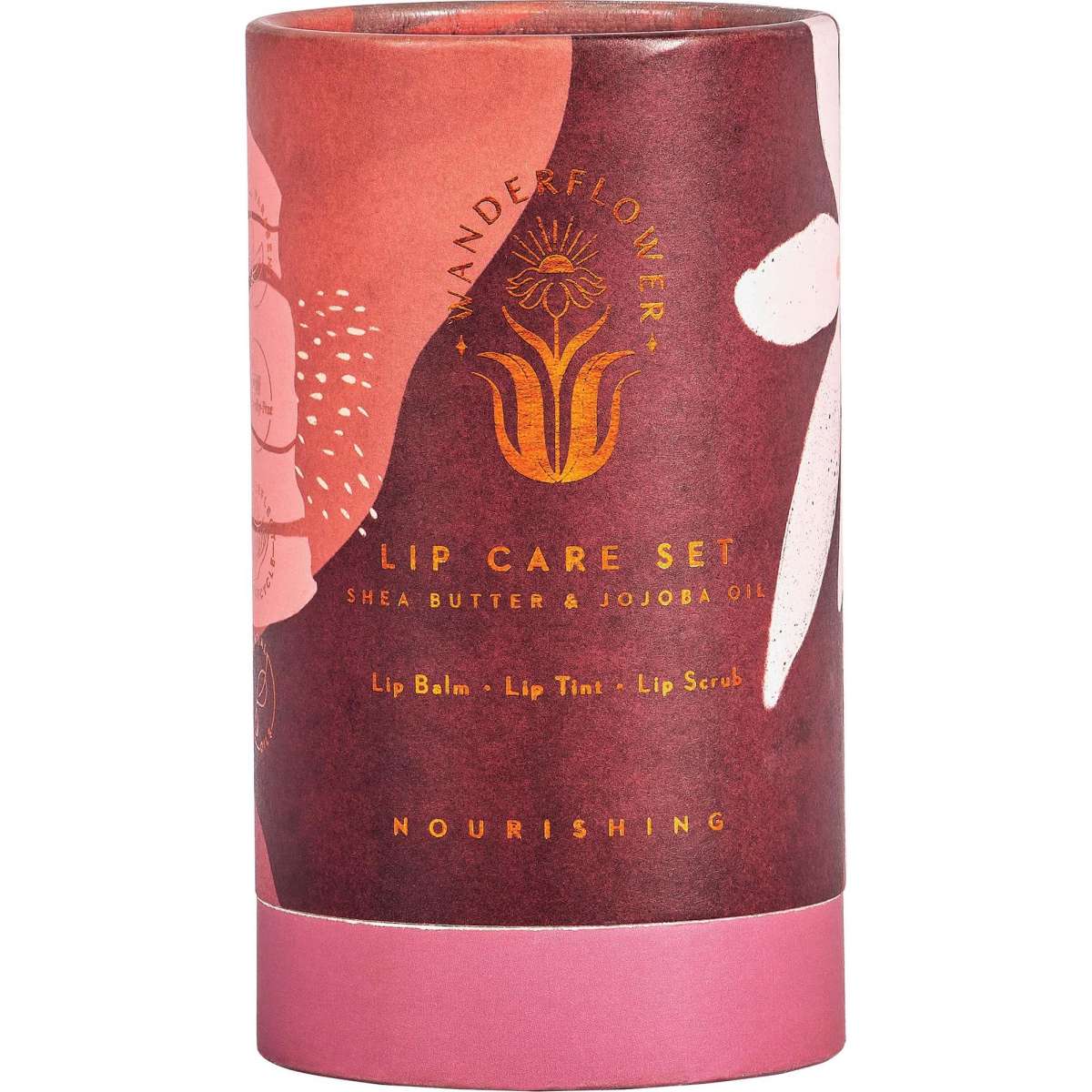 Wanderflower Lip Care Kit Lip balm & Scrub 13x7.5x7.5cm Woolworths