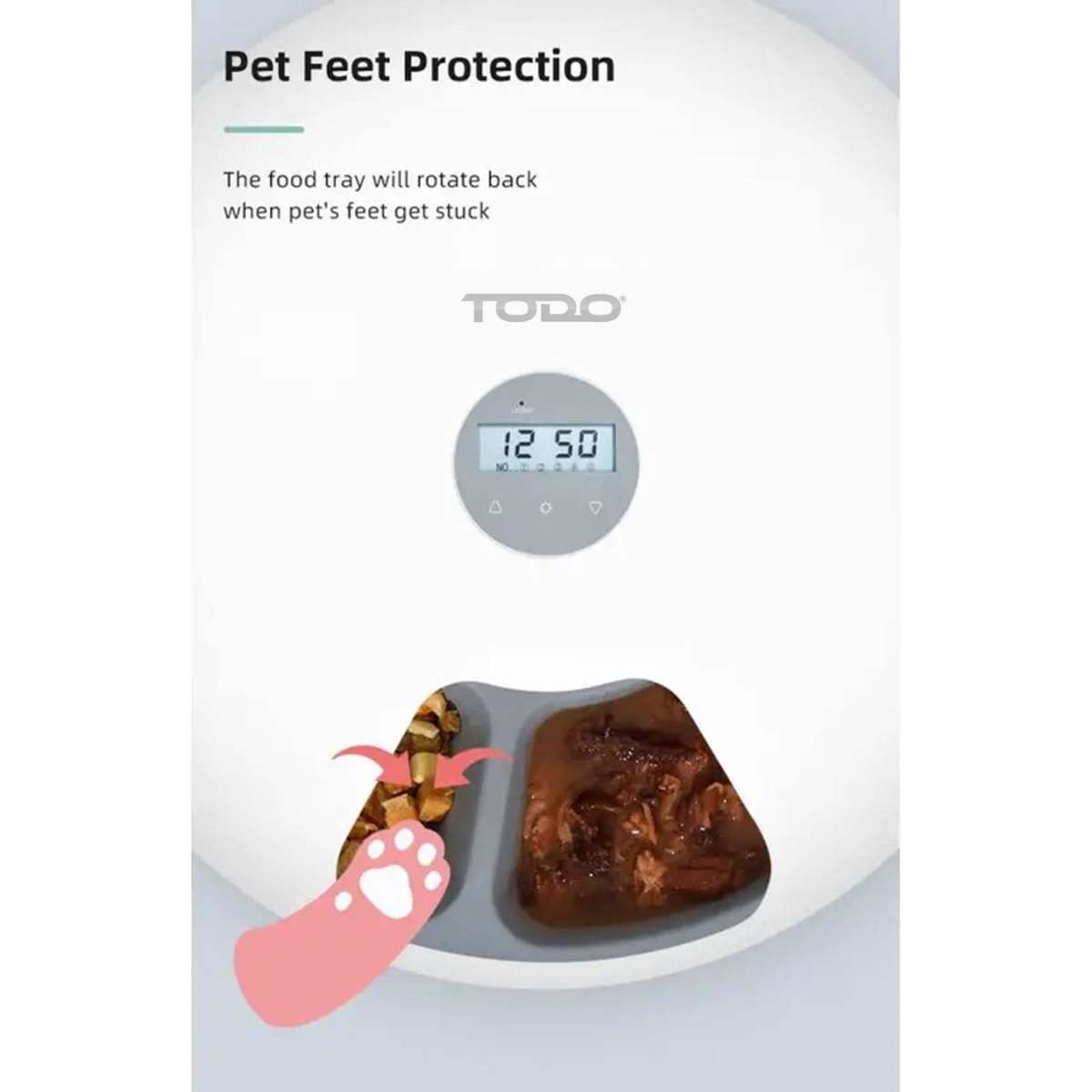 TODO Automatic Pet Feeder 180ml x6 Meal Digital Lcd Dog Cat Food Bowl
