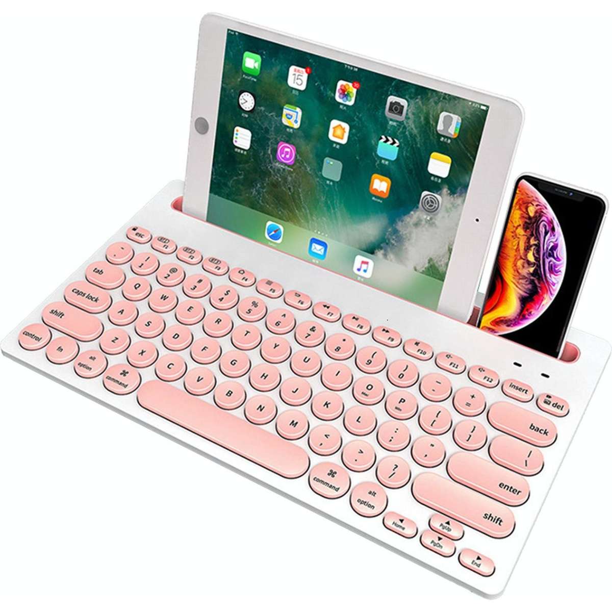 TODO Bluetooth Wireless Keyboard Holder 3 Channel Mac Windows Android