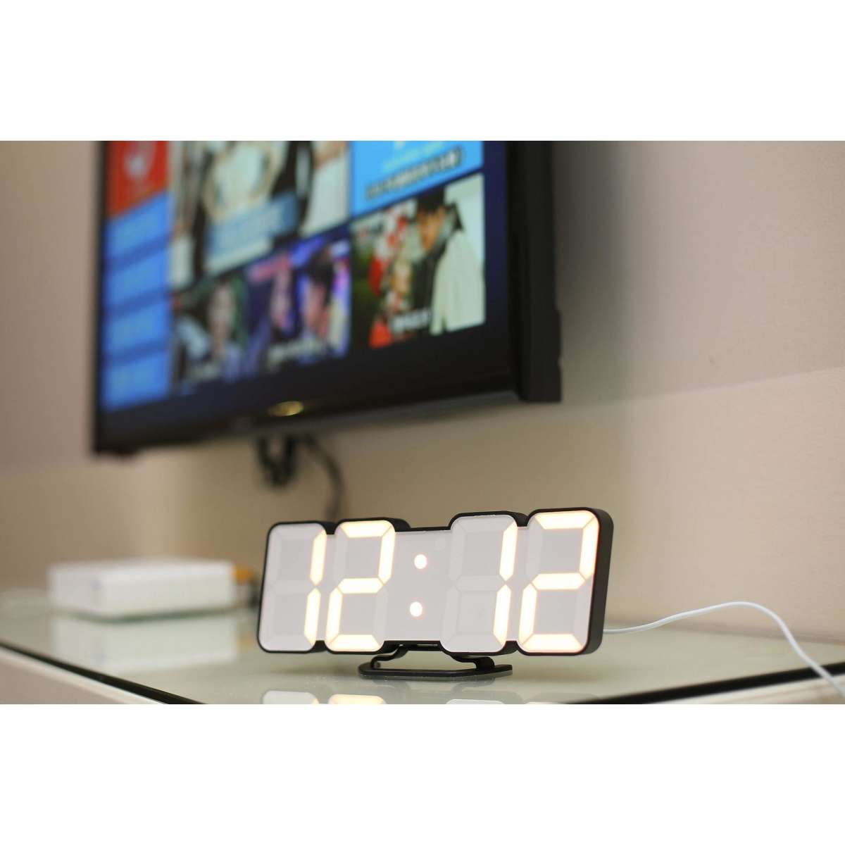 TODO LED Digital Alarm Clock 115 Colour Display USB Power Countdown