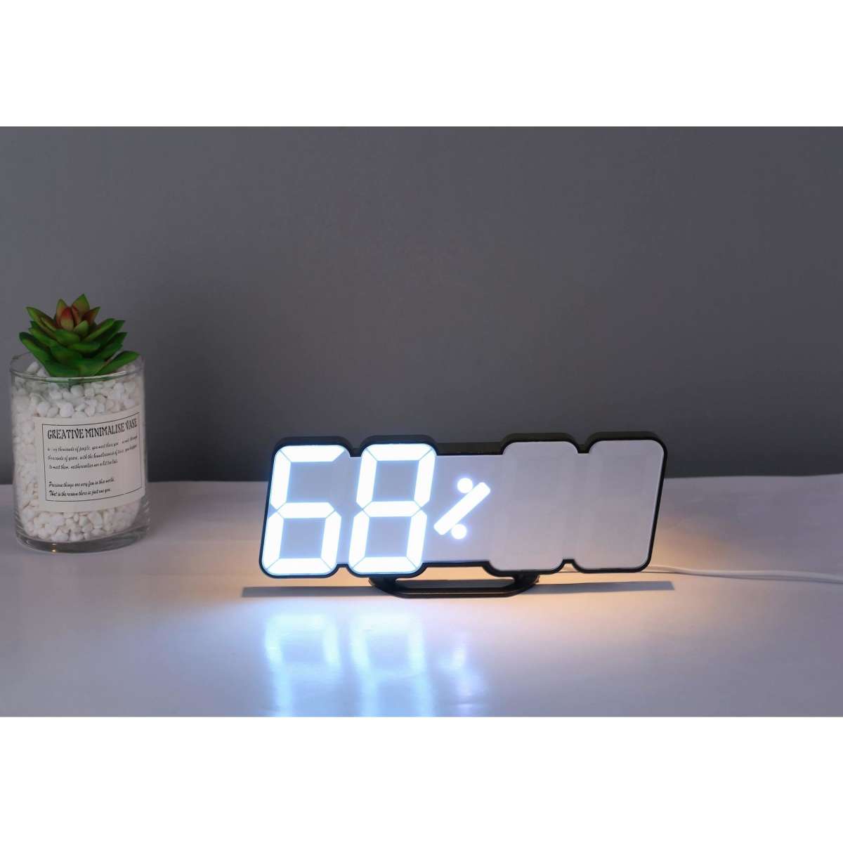 TODO LED Digital Alarm Clock 115 Colour Display USB Power Countdown