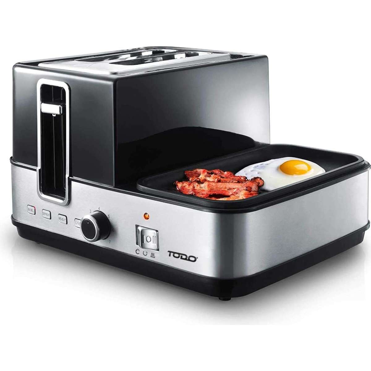 TODO 1400W Breakfast Master Toaster Egg Cooker Poacher Bacon Fryer