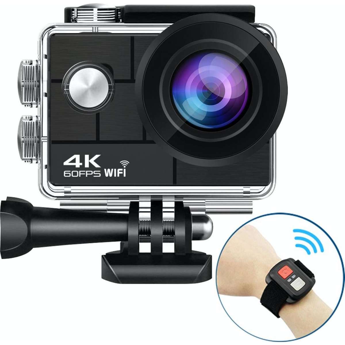 TODO 4K Ultra HD Sports Camera WIFI 30M Waterproof 24MP 2" LCD Action