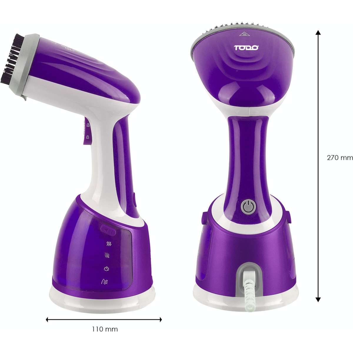 TODO 1700W Power Garment Steamer Handheld Steam Brush Iron Purple