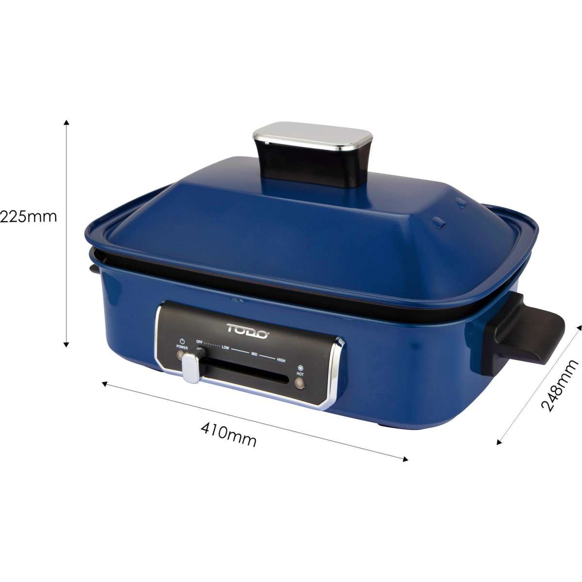 TODO 1400W 3in1 Electric Multifunction Cooking Pot BBQ Grill Pan Hot