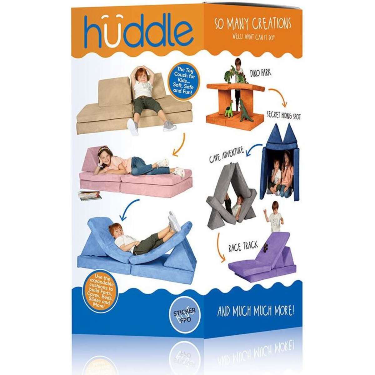 Huddle Kids Foam Modular Play Couch Grey Woolworths