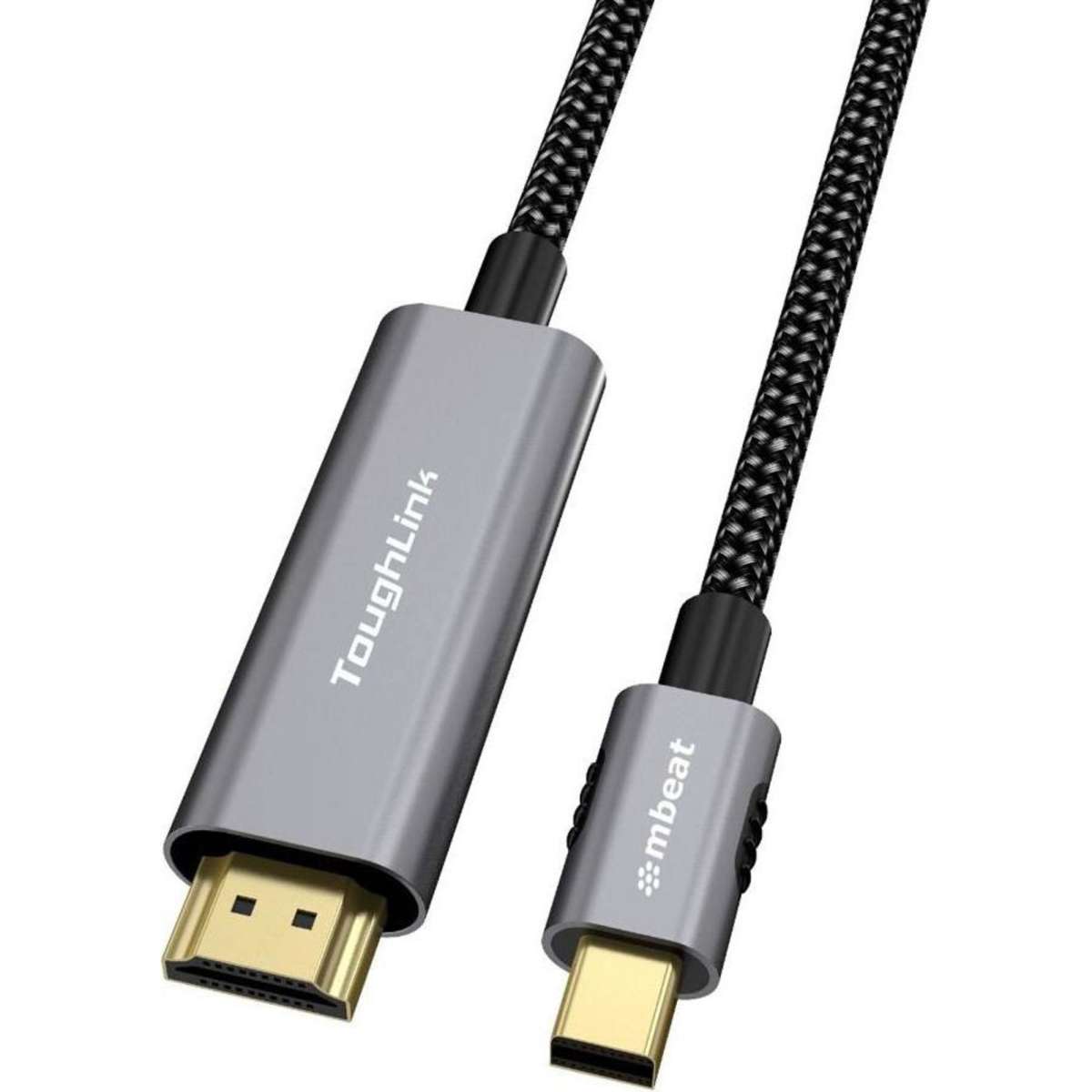 Mbeat ToughLink Braided Mini DisplayPort to HDMI Cable Space Grey 1