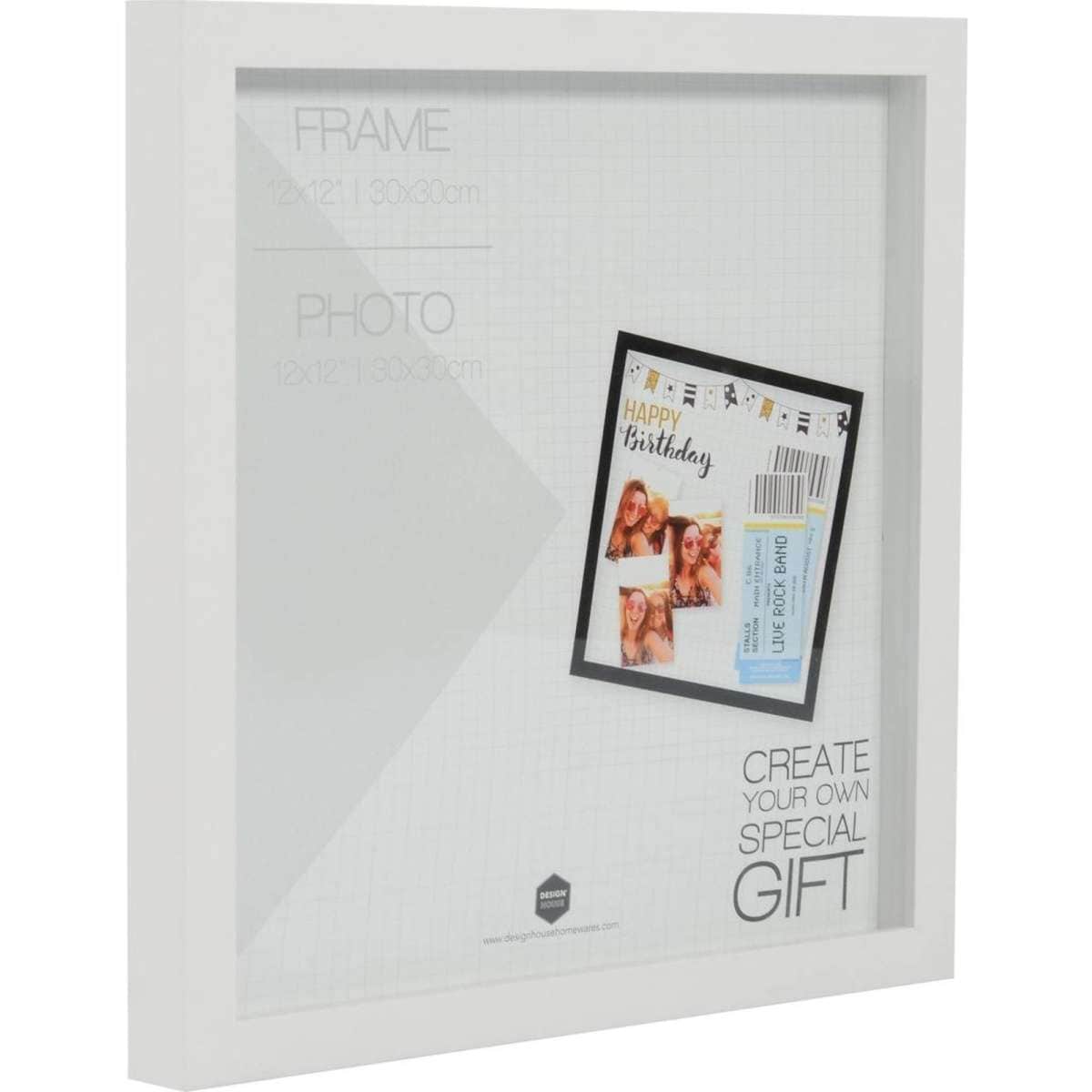 Design House Madison Photo Frame 12" x 12" White Woolworths