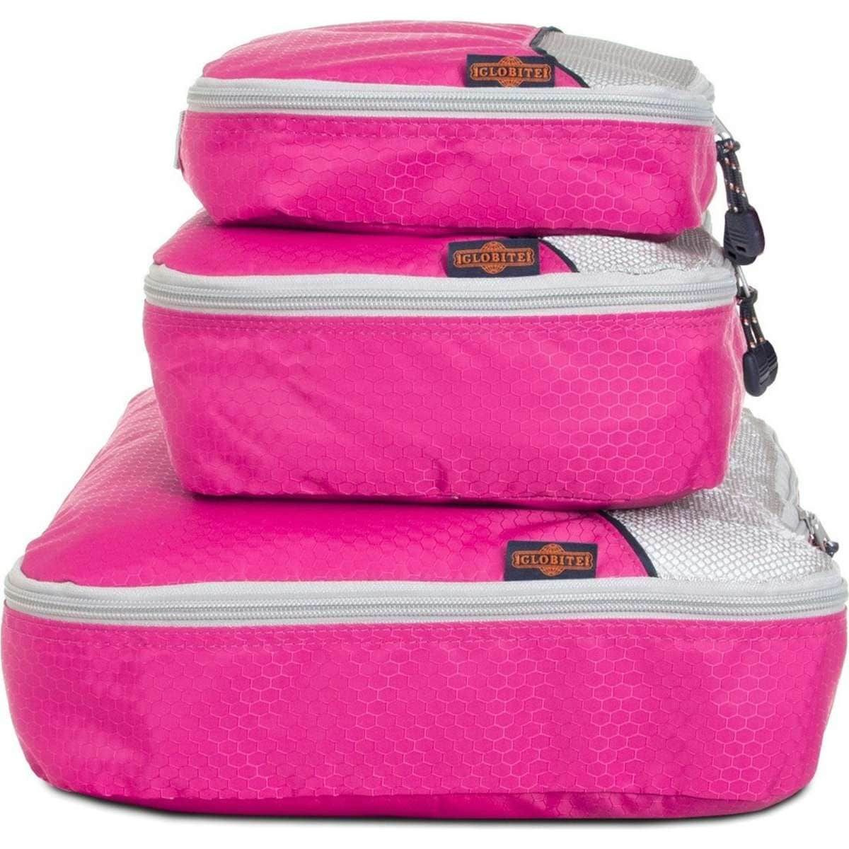 Globite Packing Cubes 3 Pack Pink Woolworths