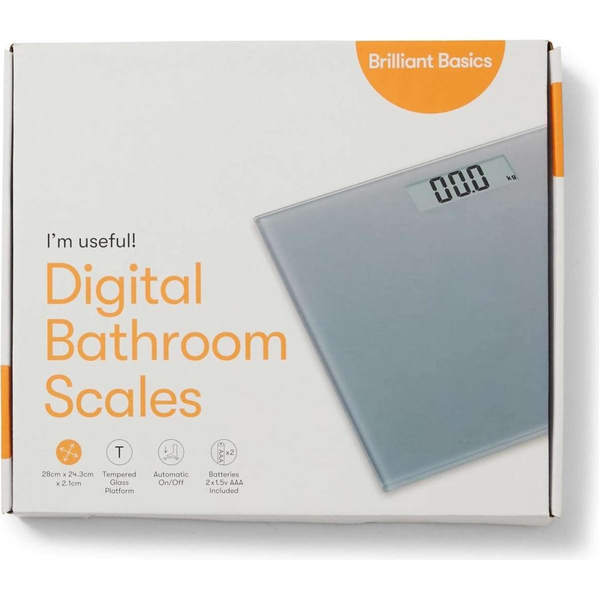 Brilliant Basics Digital Bathroom Scale White Woolworths