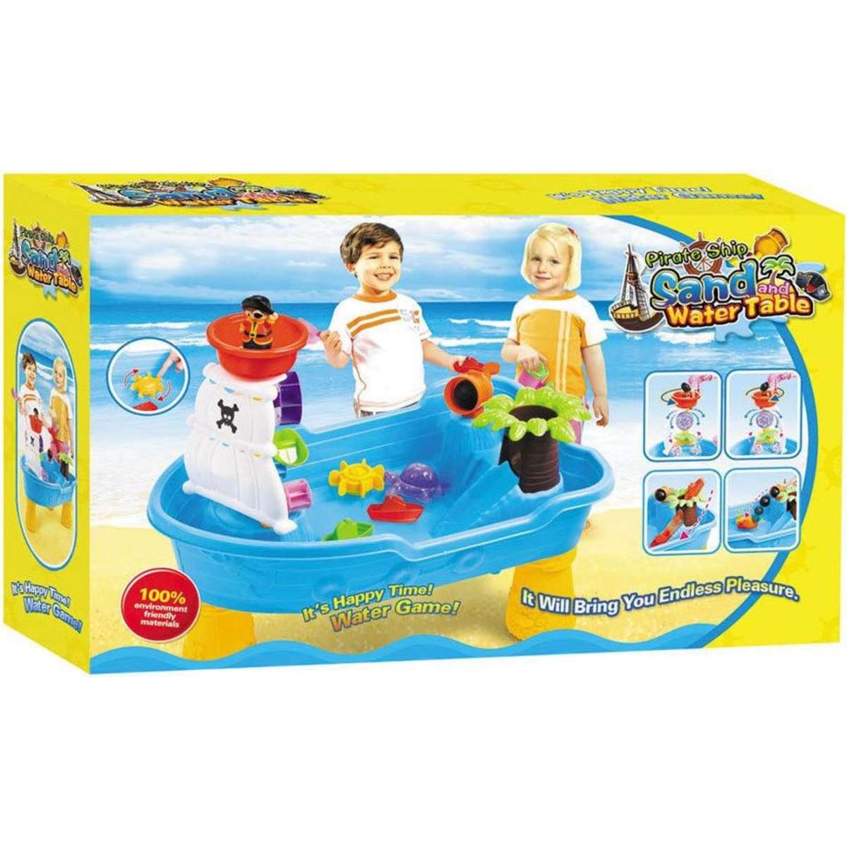 Lenoxx Pirate Ship Sand and Water Table Kids Toy Woolworths