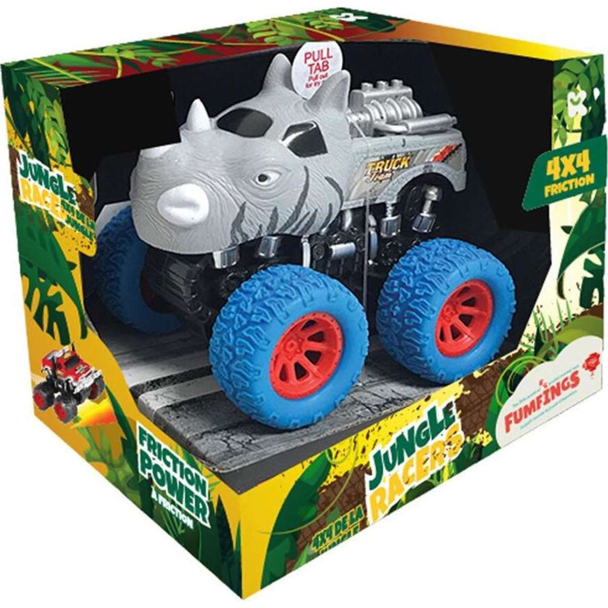 2073 Jungle Racers Safari Friction 4x4 Truck with Sound Assorted 16cm