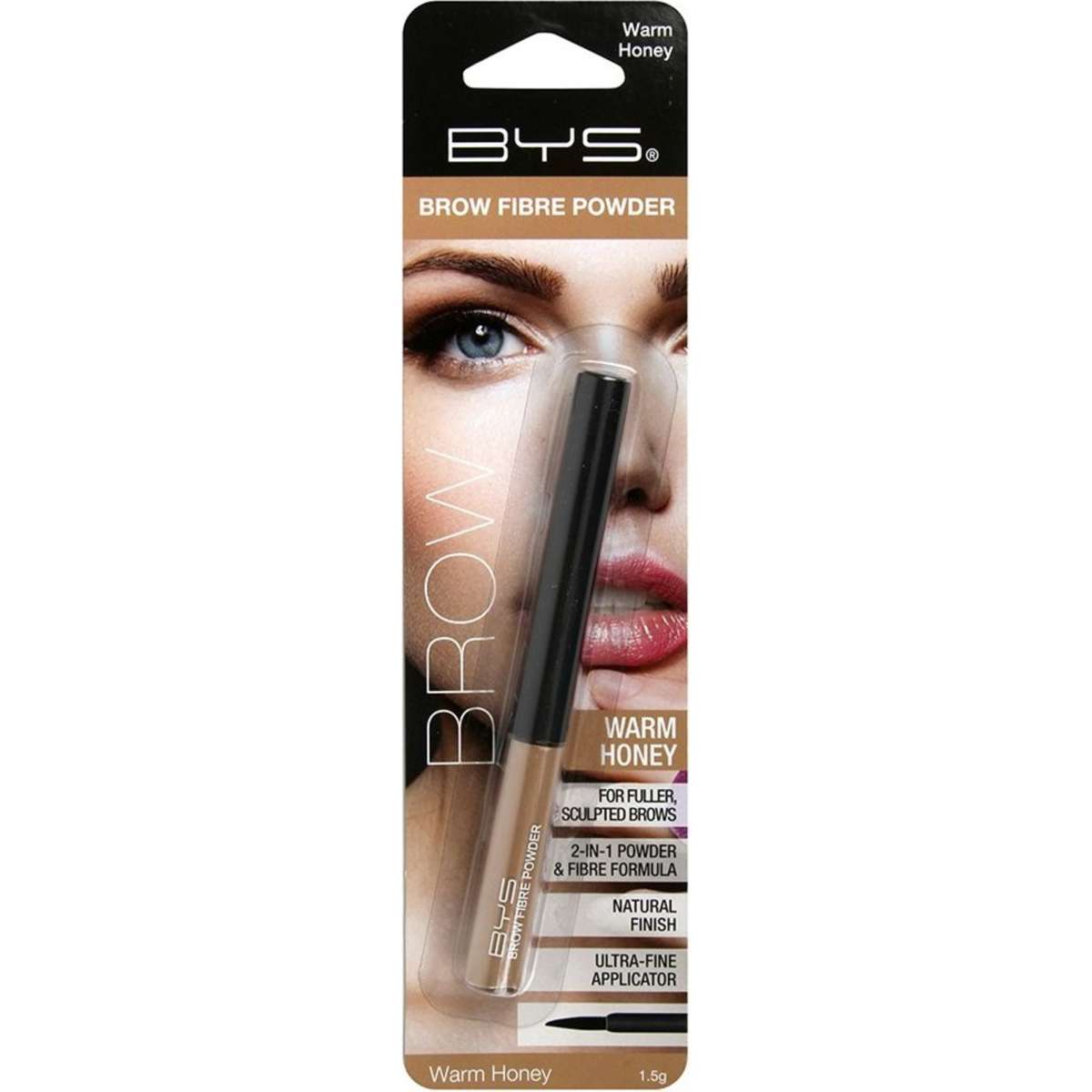 BYS Eyebrow Fibre Powder Makeup Warm Honey 1.5g Woolworths