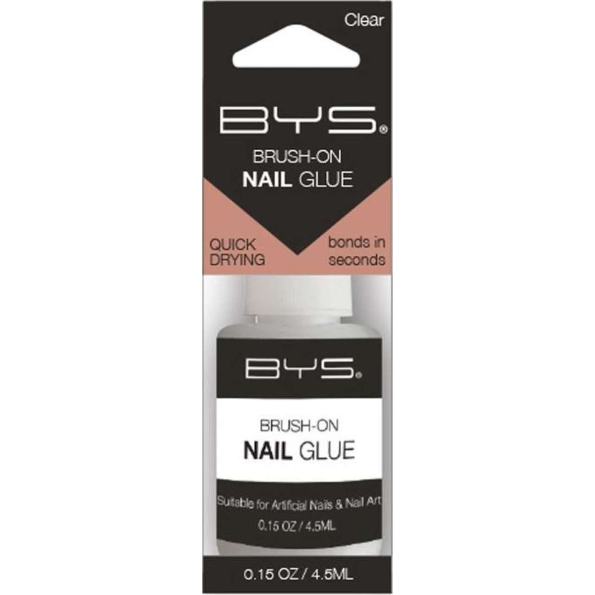 BYS BrushOn Adhesive Nail Glue Clear 4.5ml Woolworths