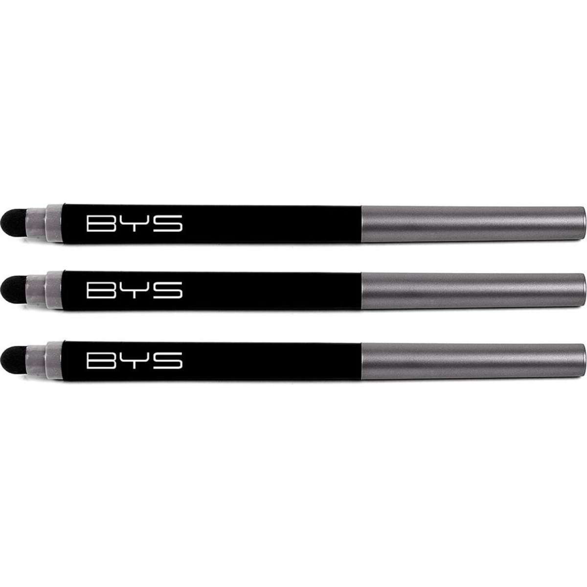 BYS Automatic Eyeliner Pencil Makeup w/Smudger Charcoal 3PK Woolworths