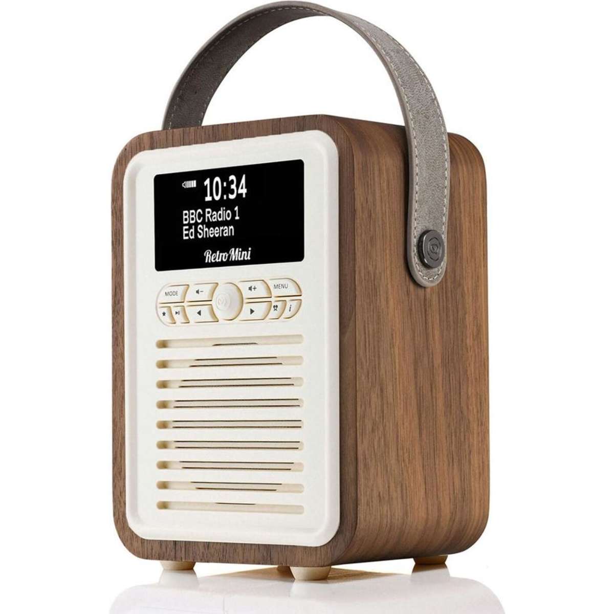 Vq Retro Mini DAB+ Digital FM Radio/Bluetooth Speaker Walnut Woolworths