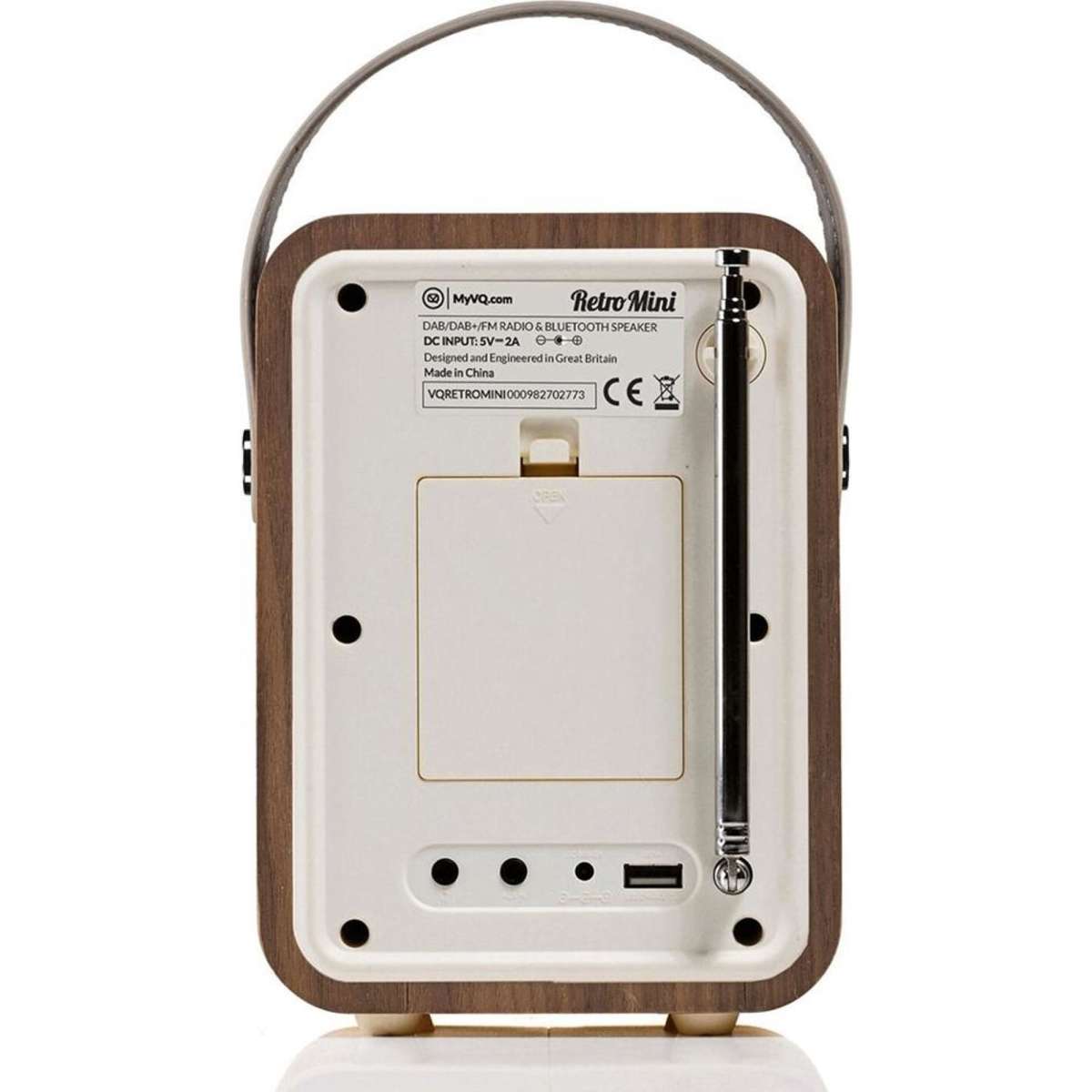 Vq Retro Mini DAB+ Digital FM Radio/Bluetooth Speaker Walnut Woolworths