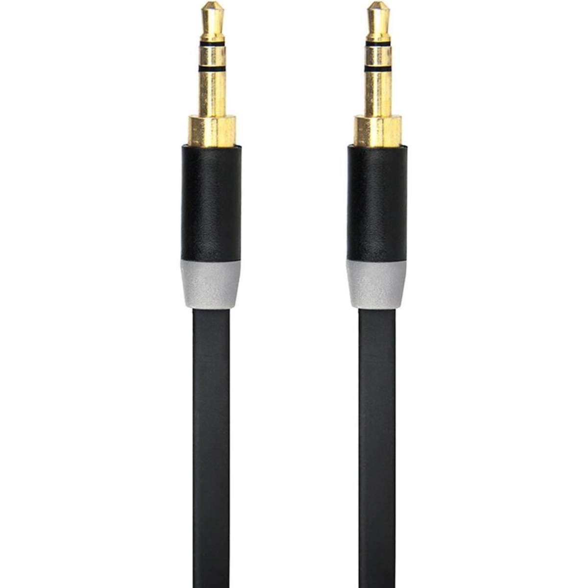 Gecko flat 3 5mm male aux audio cable black 1m woolworths