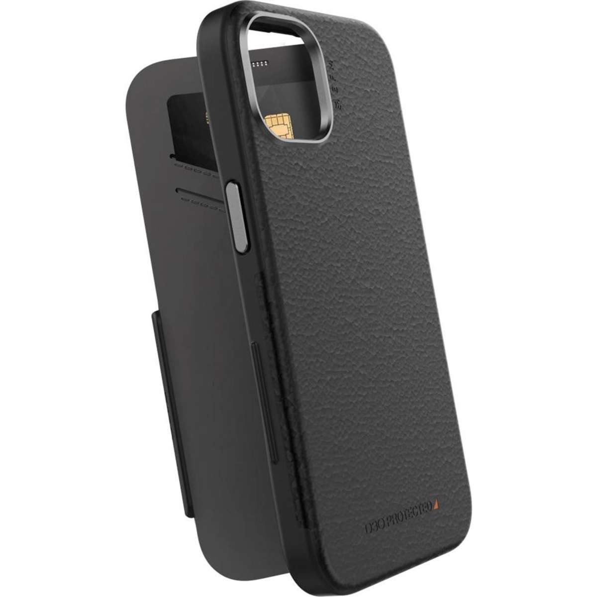 EFM Monaco Case w/ ELeather/D3O 5G For iPhone 14 Pro Black/Space Grey