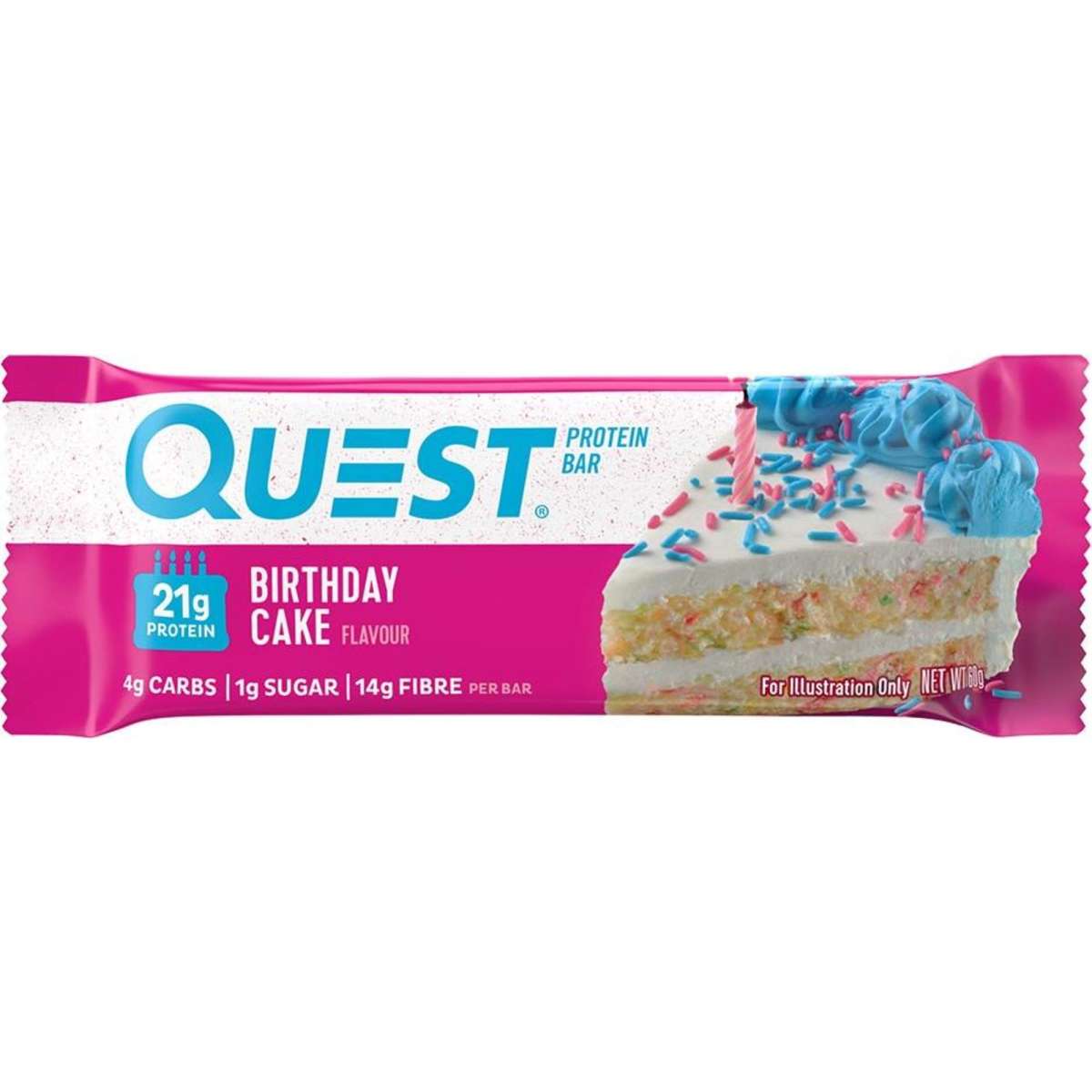 Quest Protein Bar Birthday Cake 12pc 60g Woolworths