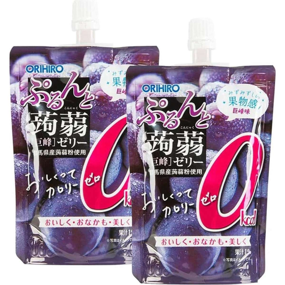 Orihiro Konjac Jelly 0cals Jumbo Grape Flavor 130g X 2Pack Woolworths