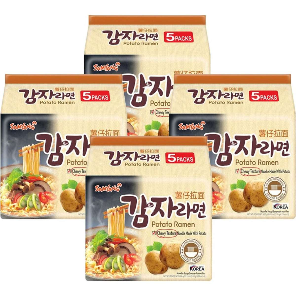 Samyang Potato Noodles in Soup 120g*5bag/pack X 4Pack Woolworths