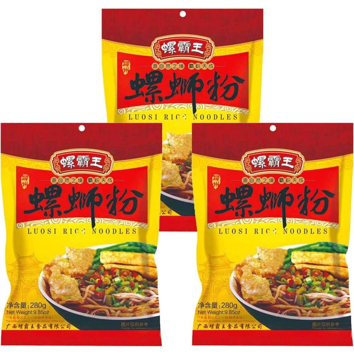 Luobawang Liuzhou Snail Flavour Rice Noodles 280g X 3Pack Woolworths