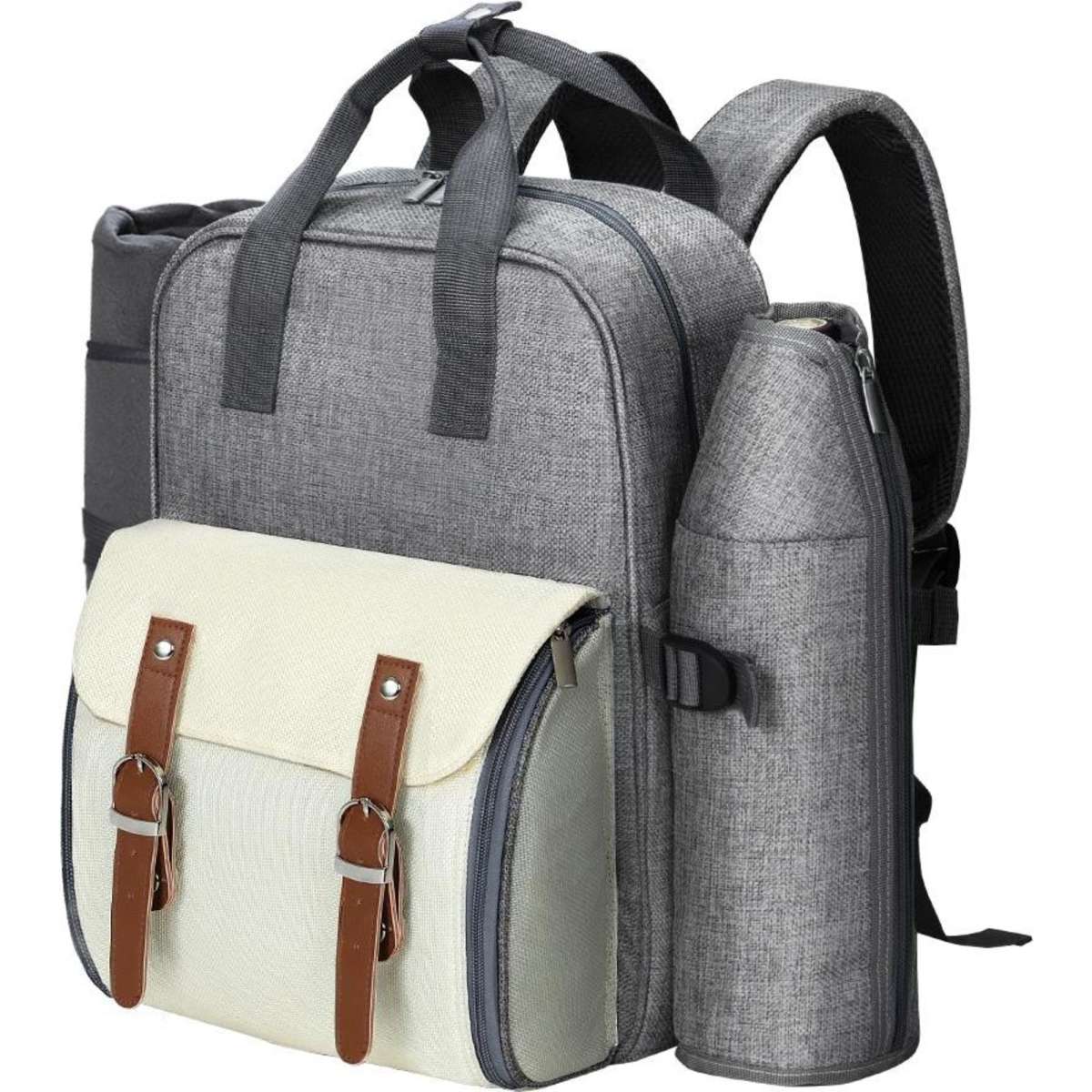 Alfresco Picnic Basket Backpack Set Cooler Bag 4 Person Woolworths