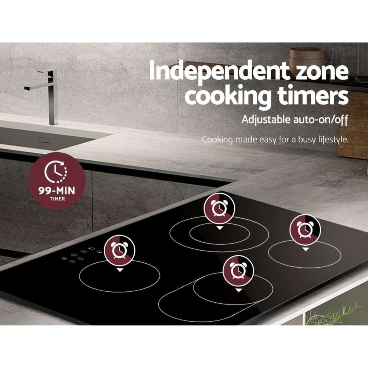Devanti Electric Ceramic Cooktop 77cm Woolworths