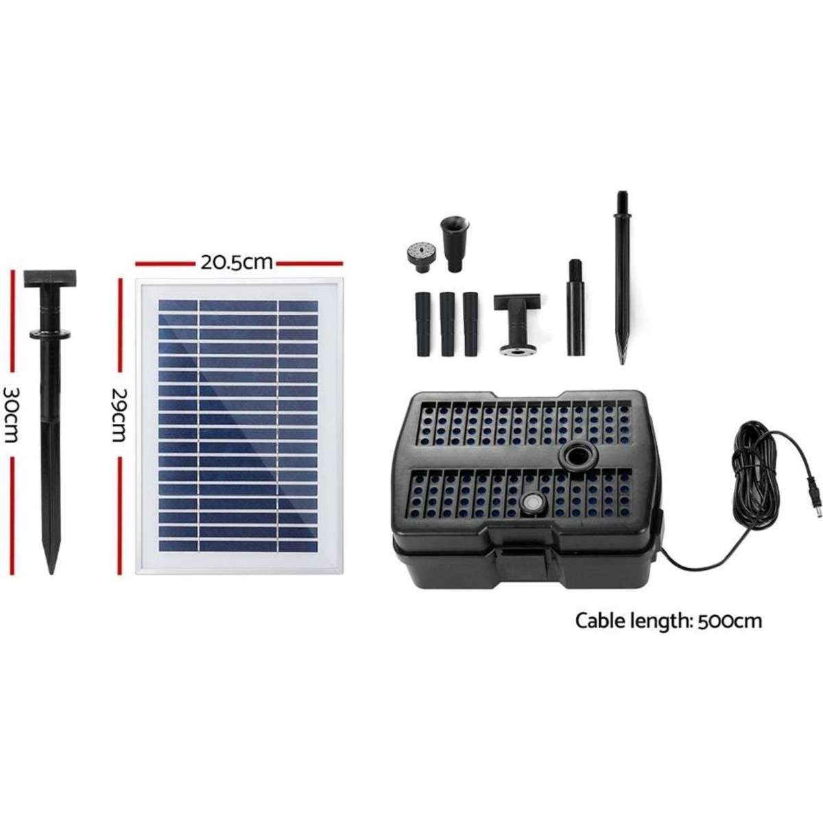Gardeon Solar Pond Pump with Filter Box 4.6FT Woolworths