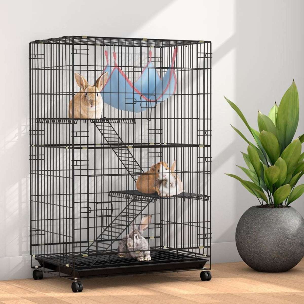 i.Pet Rabbit Cage Indoor Hutch Guinea Pig Bunny Ferret Hamster Pet Bird ...