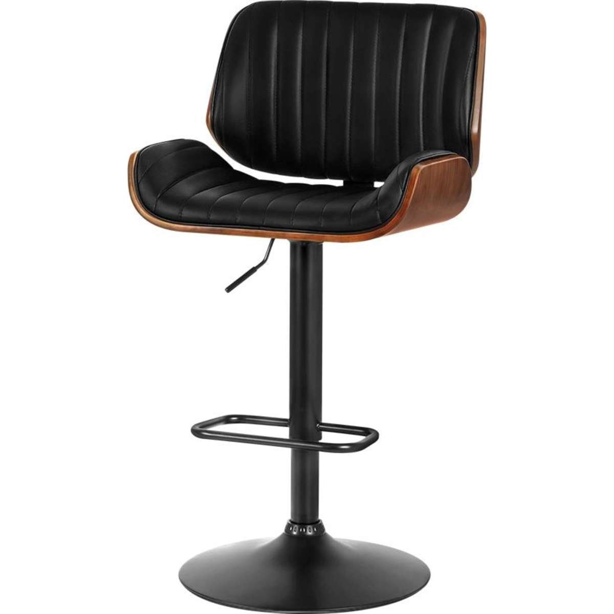 Artiss Bar Stools Kitchen Stool Chairs Metal Swivel Black Woolworths