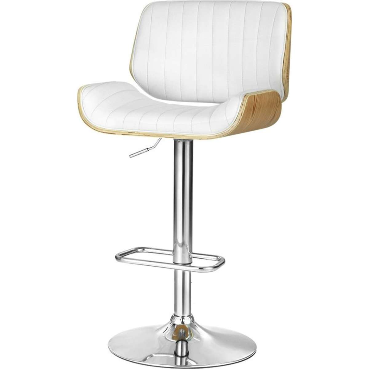 Artiss Bar Stools Swivel Leather Chairs Wooden Woolworths