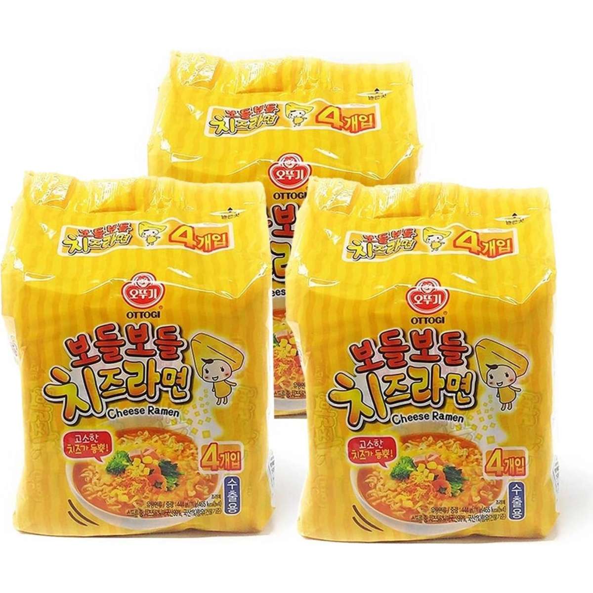 Ottogi Cheese Instant Ramen 111g*4bag/pack X 3Pack | Woolworths