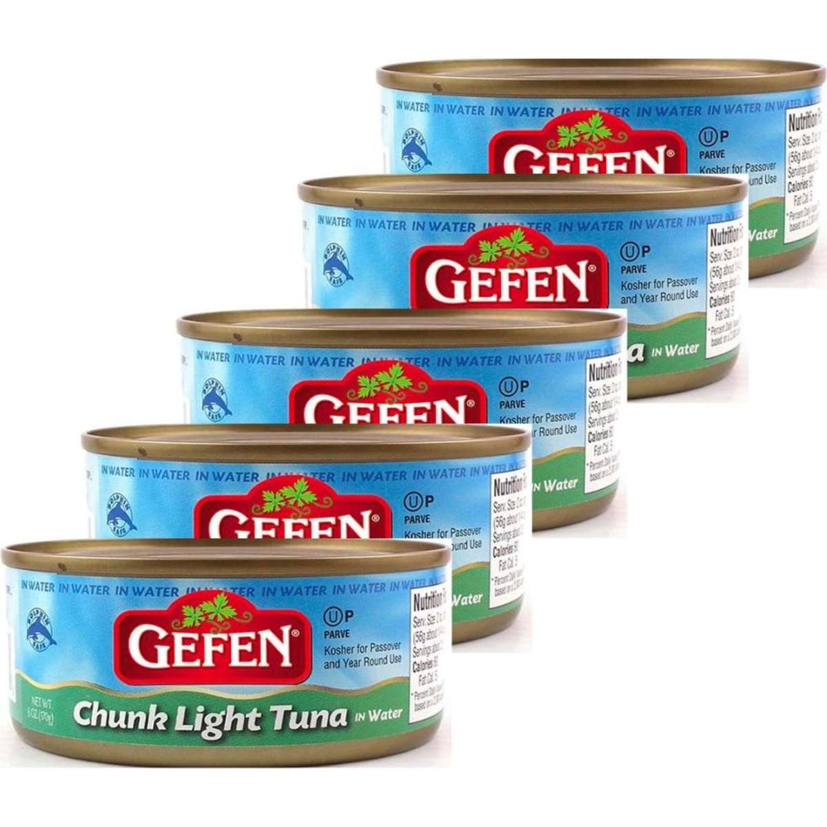 Gefen Chunk Light Tuna In Water 170g x 5 Woolworths