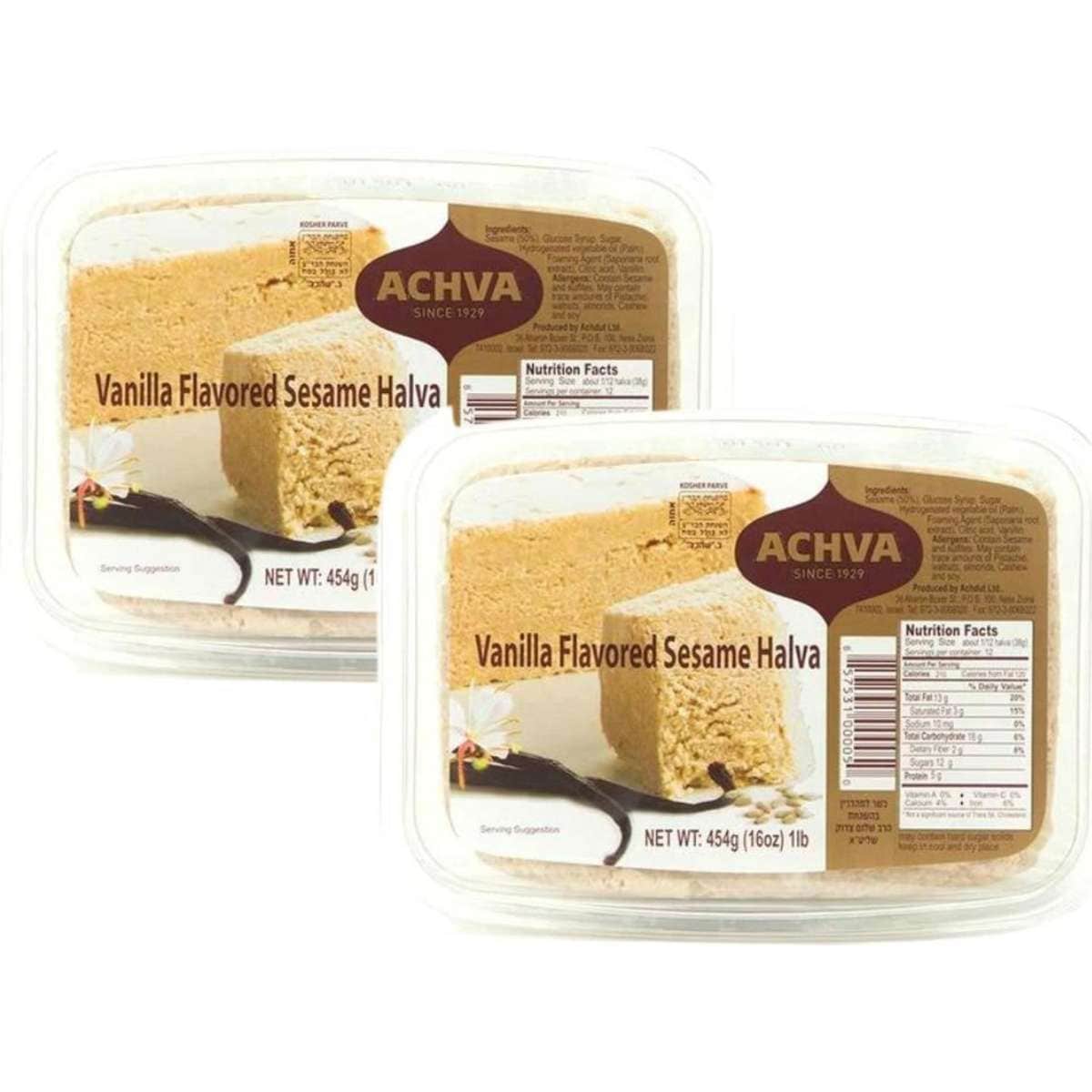 Achva Vanilla Sesame Halva 454g x 2 Woolworths