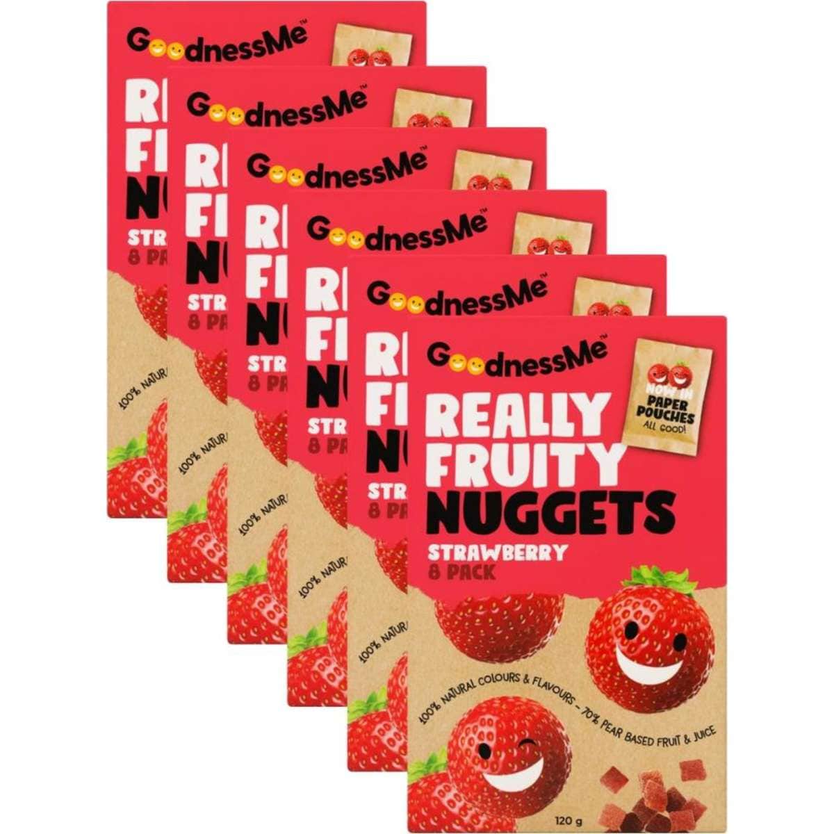 Goodness Me Fruit Nuggets Strawberry 120g x 6 Woolworths