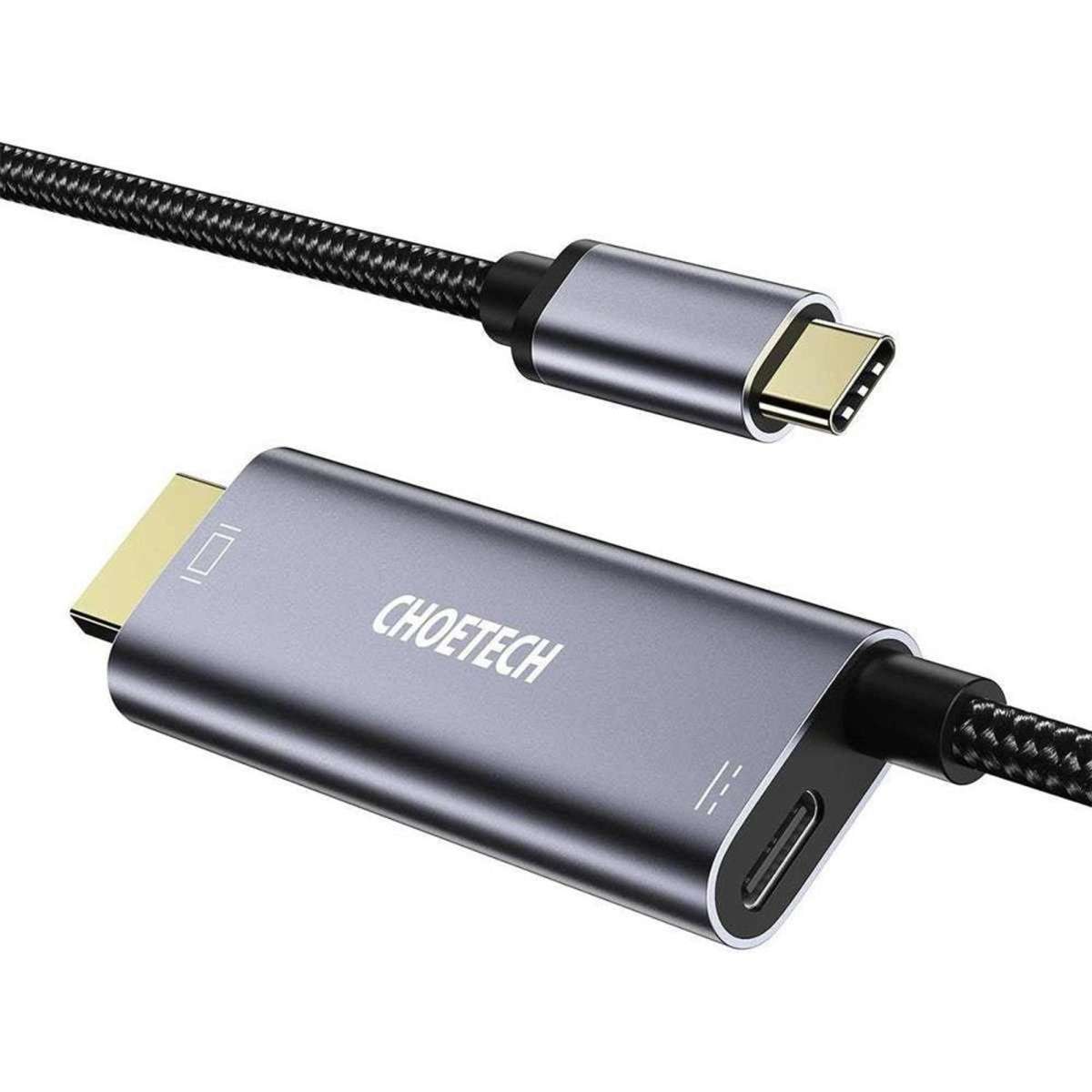 Choetech USB Type C To HDMI Cable 60W Power Delivery Charging Port