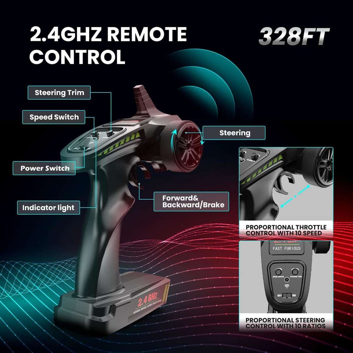 Deerc 302E RC Car High Speed Remote Control Car 118 Scale 4WD Monster