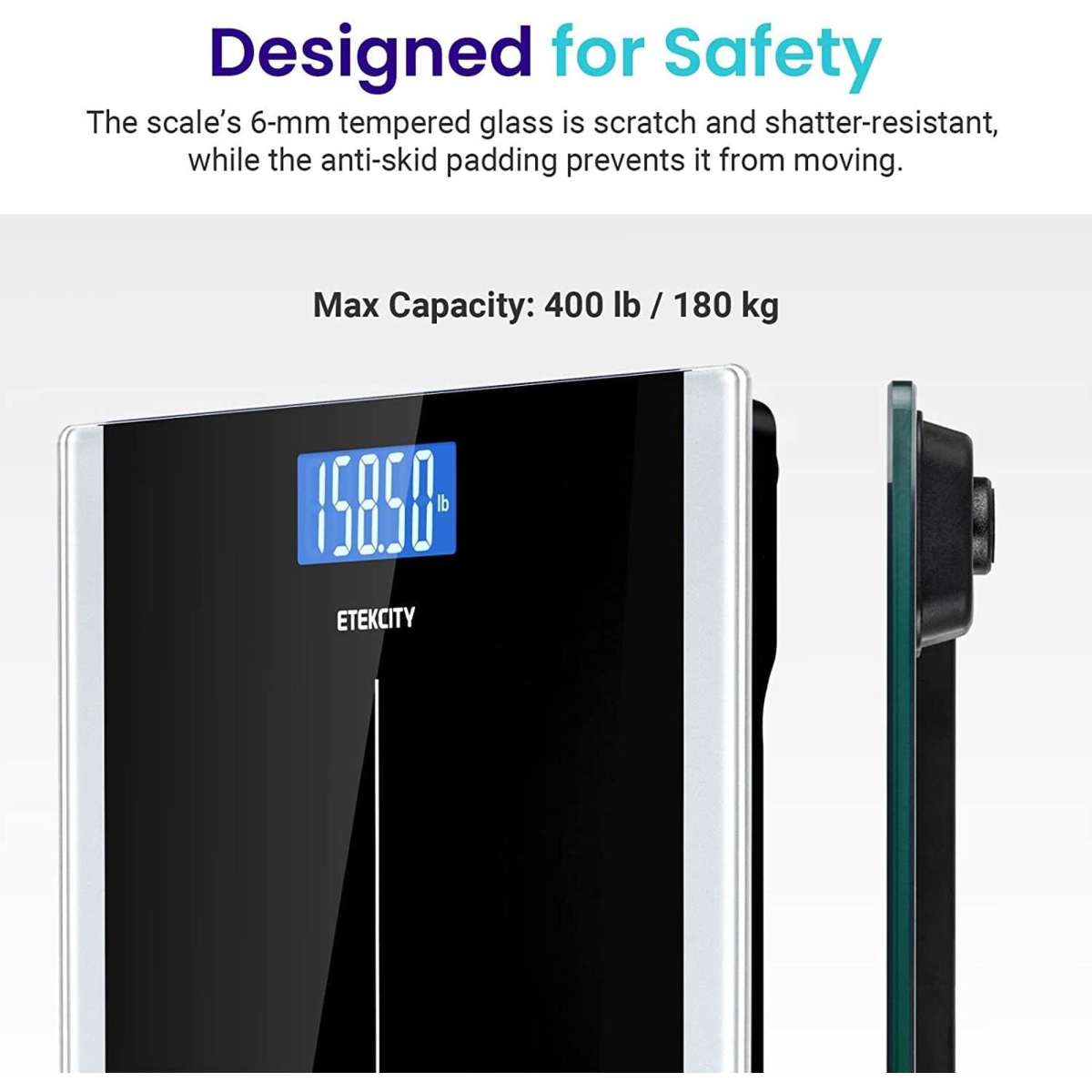 Etekcity Digital Body Weight Scale Bathroom LCD Display Durable